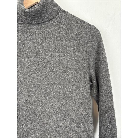 Forte Cashmere Turtleneck Sweater Dress Size Small Gray Minimalist Quiet Luxury - Picture 3 of 14